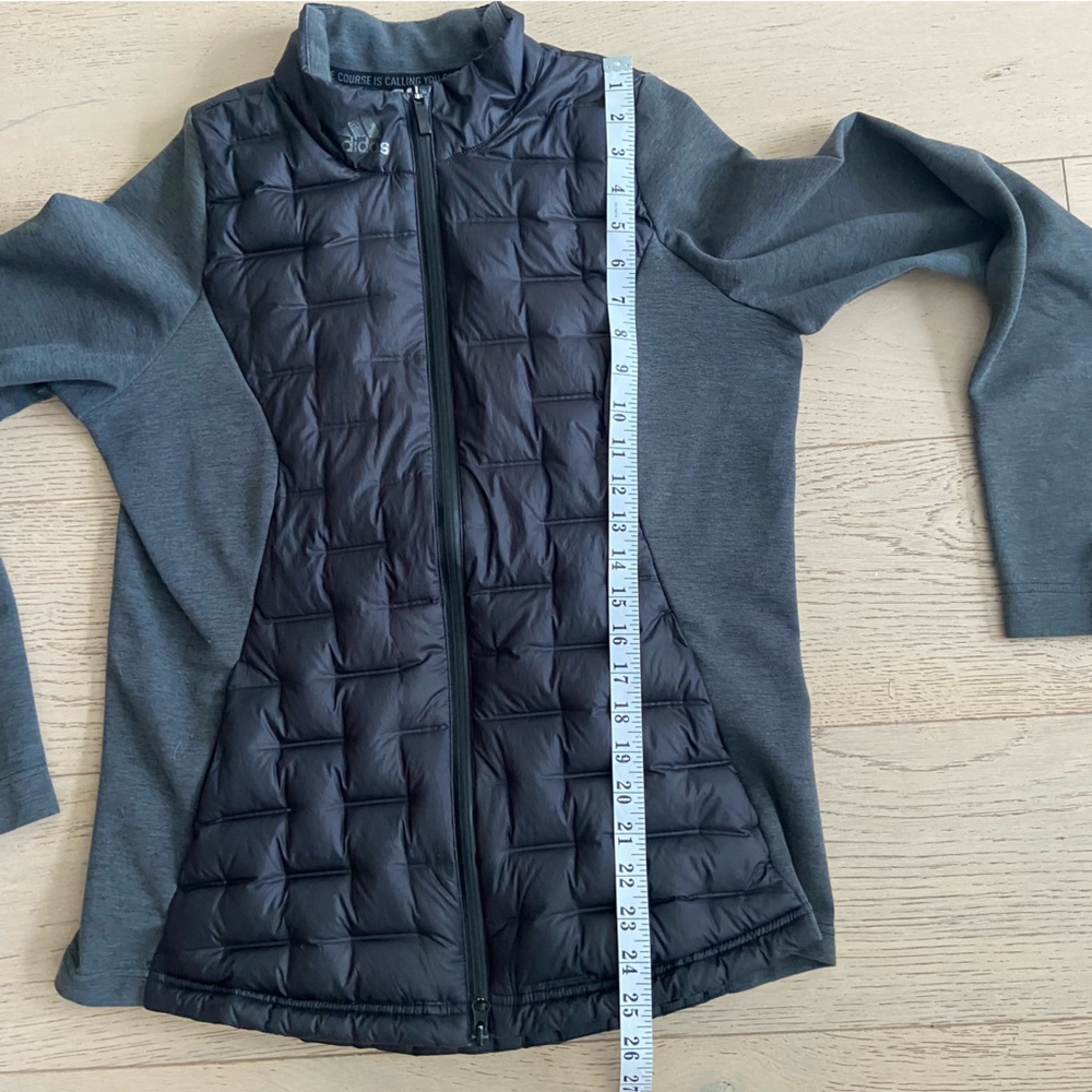 Adidas Lightweight Down Puffer Jacket Women’s Medium Grey Insulated EUC - Picture 10 of 10